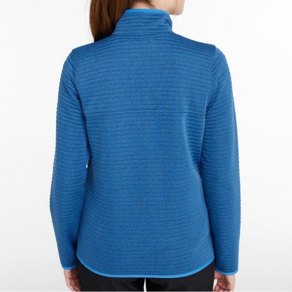 L.L. Bean Women's Airlight Knit Full-Zip Large Light Ocean Heather Blue Jacket - Picture 5 of 6